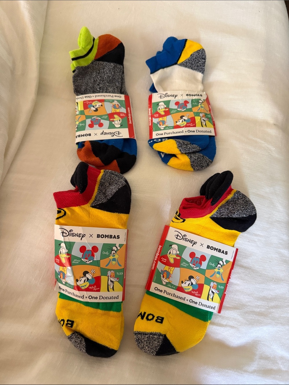 Rare HTF Bombas x Disney socks set 4.